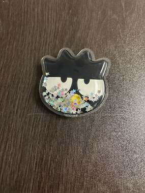 Sanrio Badtz-Maru Shaker Phone Grip with Glitter Stars